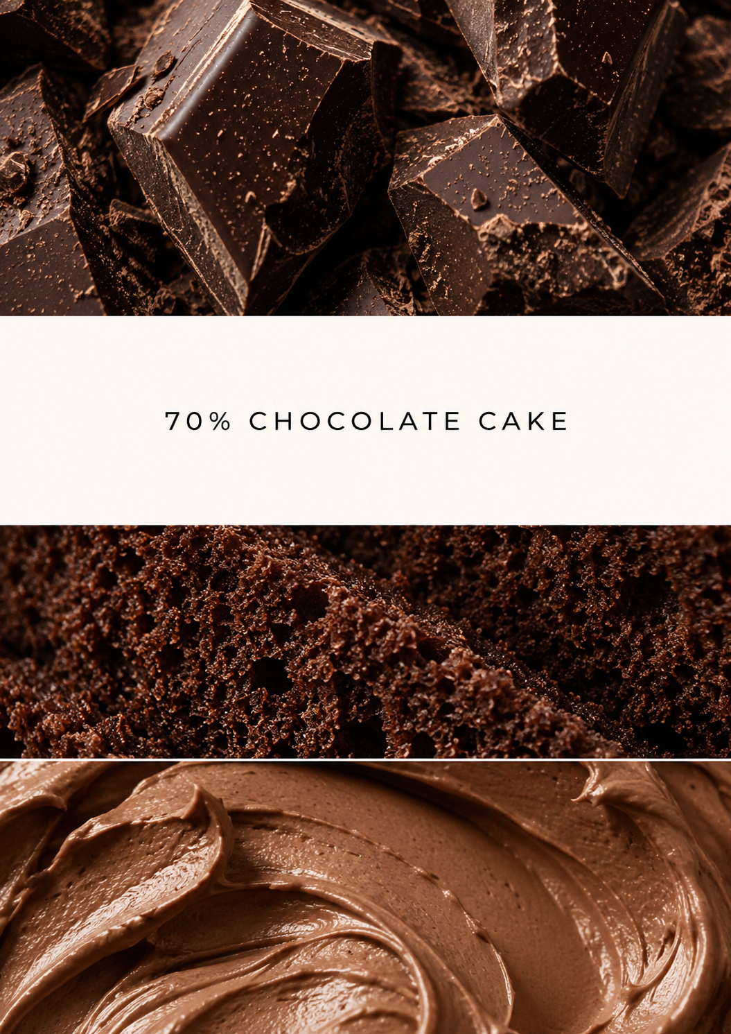 70% Chocolate Cake | 70% 黑巧克力蛋糕