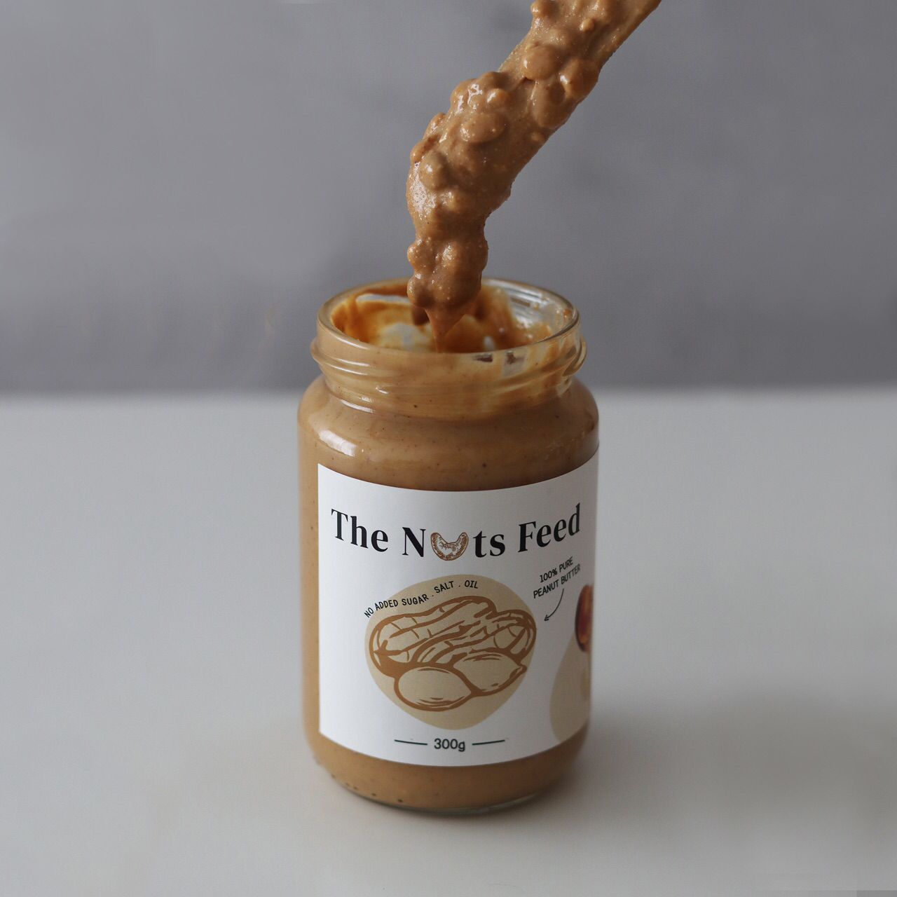 The Nuts Feed Peanut Butter Low Sugar (Crunchy) 300g