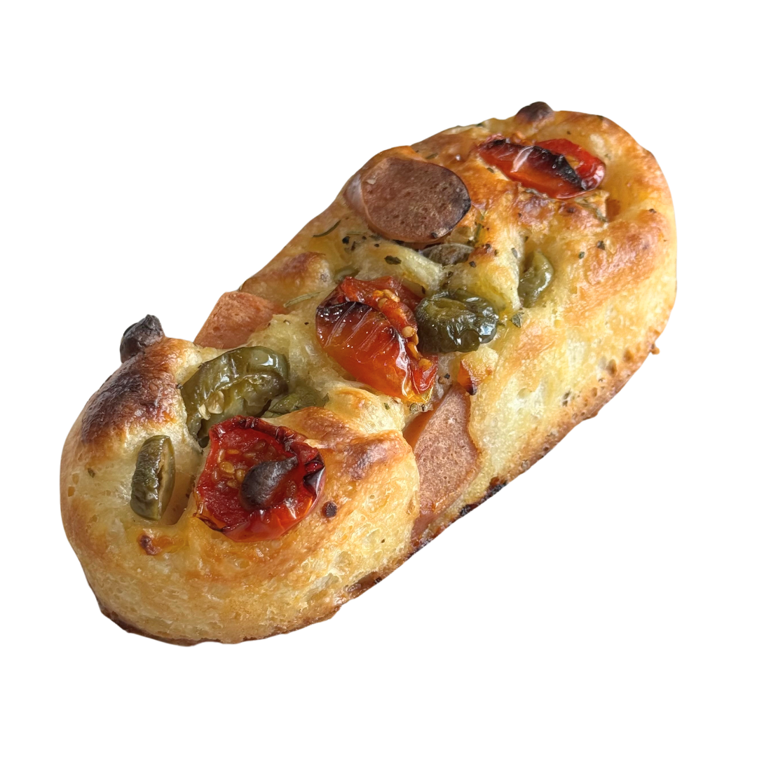 Olive Tomato Cheese Sausage Focaccia | 橄榄番茄起司香肠佛卡夏
