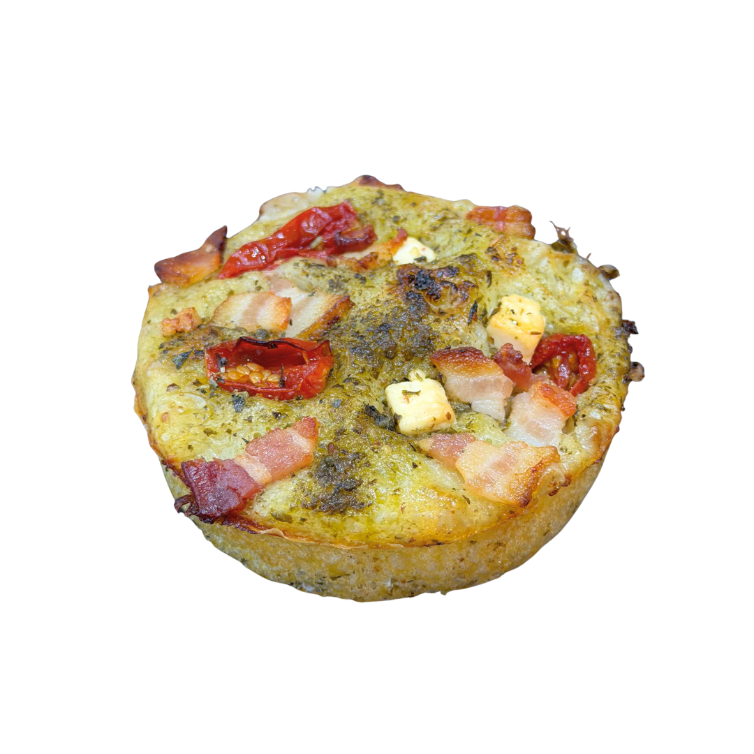 Pesto Bacon Feta Focaccia | 青酱培根起司佛卡夏