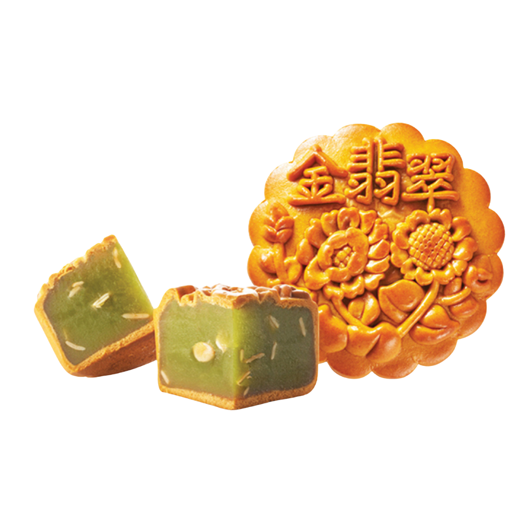 Golden Emerald Pure Lotus Mooncake | 金翡翠纯莲蓉月饼