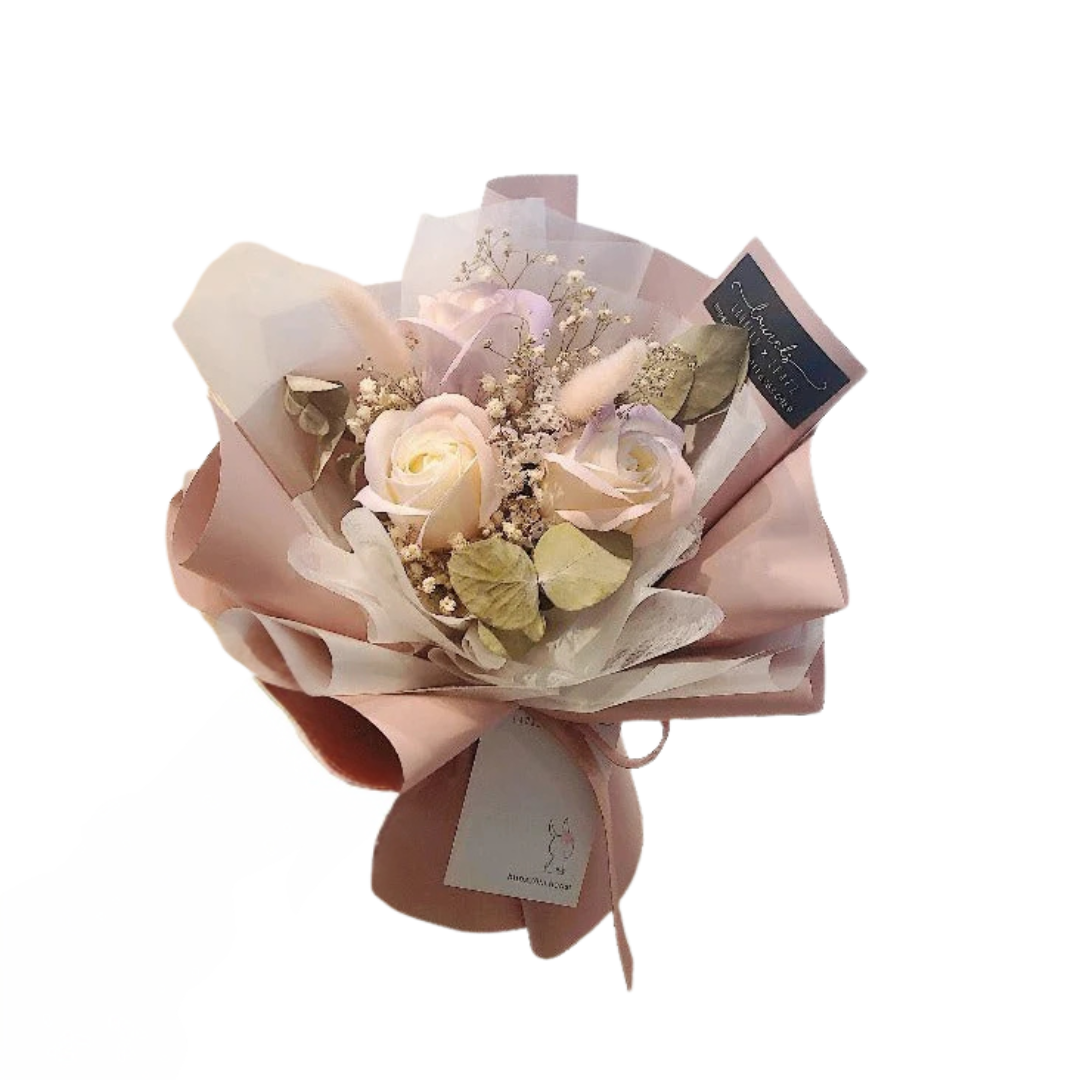 Aurora Rosey Soap Flower Bouquet