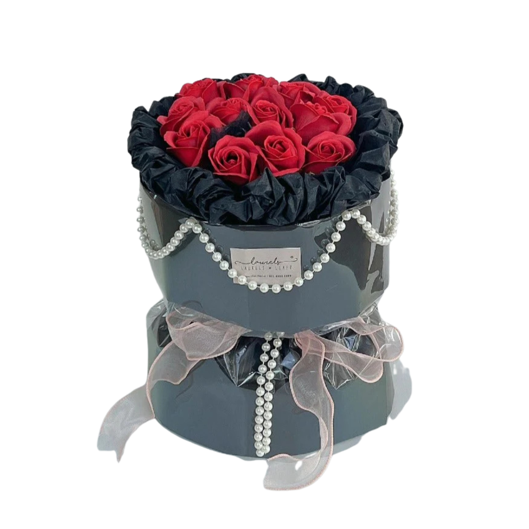 Black Romance Soap Rose Bouquet