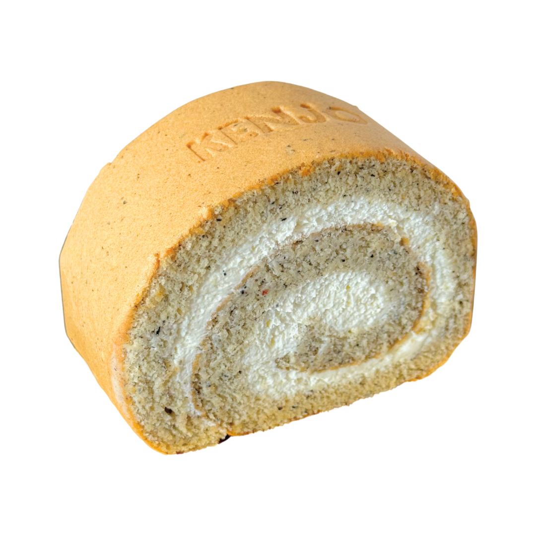 Black Sesame Sea Salt Swiss Roll | 黑芝麻海盐瑞士卷
