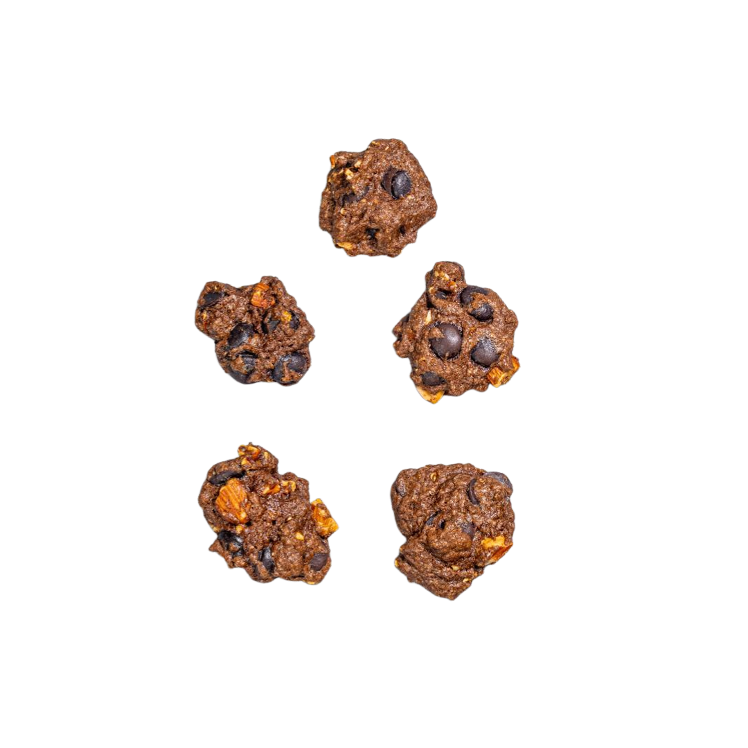 Dark Chocolate Almond Cookies | 黑巧克力杏仁饼干