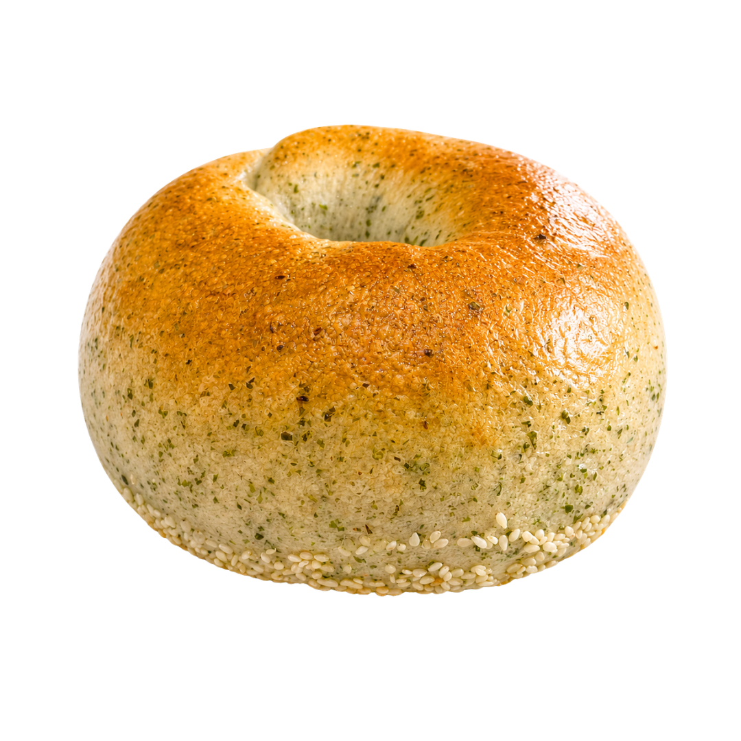Seaweed Salted Egg Pork Floss Bagel | 海苔咸蛋肉松贝果