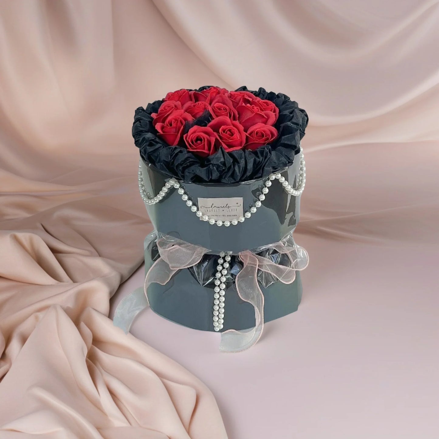 Black Romance Soap Rose Bouquet