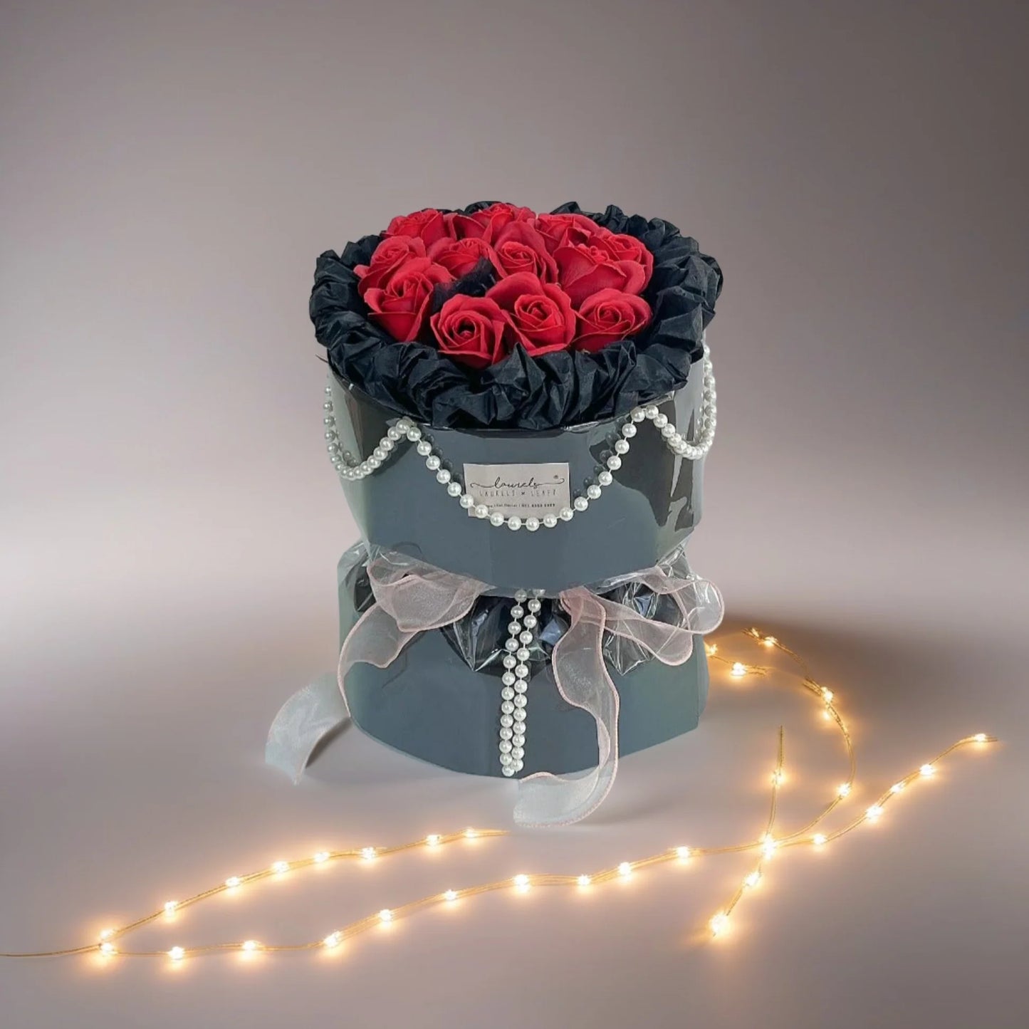 Black Romance Soap Rose Bouquet